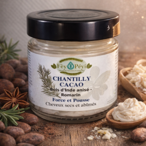 Chantilly capillaire au Cacao, Bois d'inde, Romarin<span> - </span>210 mL