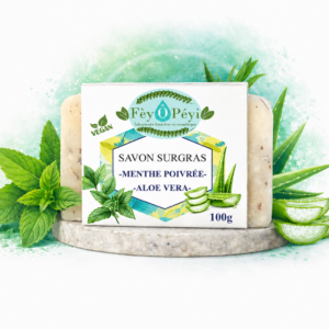 Savon menthe poivrée et aloe vera